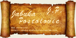 Jabuka Postolović vizit kartica